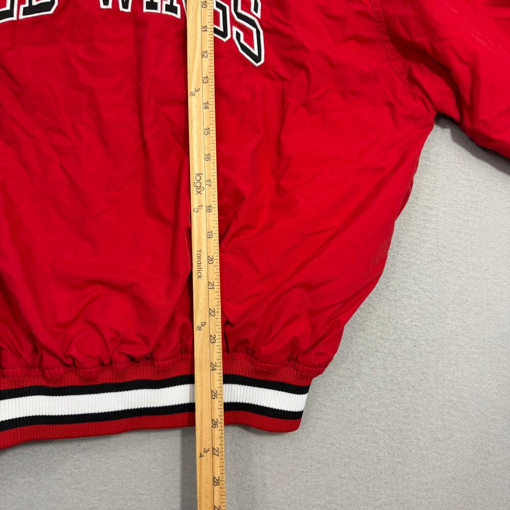 Vintage Detroit Red Wings Windbreaker Pullover Men's Large Red NHL Hockey 90s - Picture 9 of 9